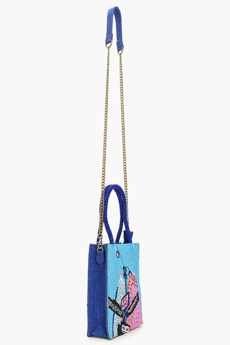 BROADWAY NIGHTS BEADED TOP HANDLE BAG