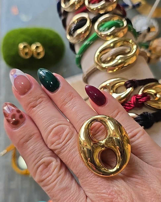 Nautic Chunky Link Ring