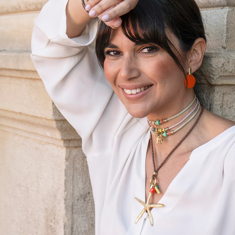 "Serenidad Estrella Monsul" Long Necklace