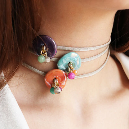 "Dué Clay" Choker Necklace/ Bracelet