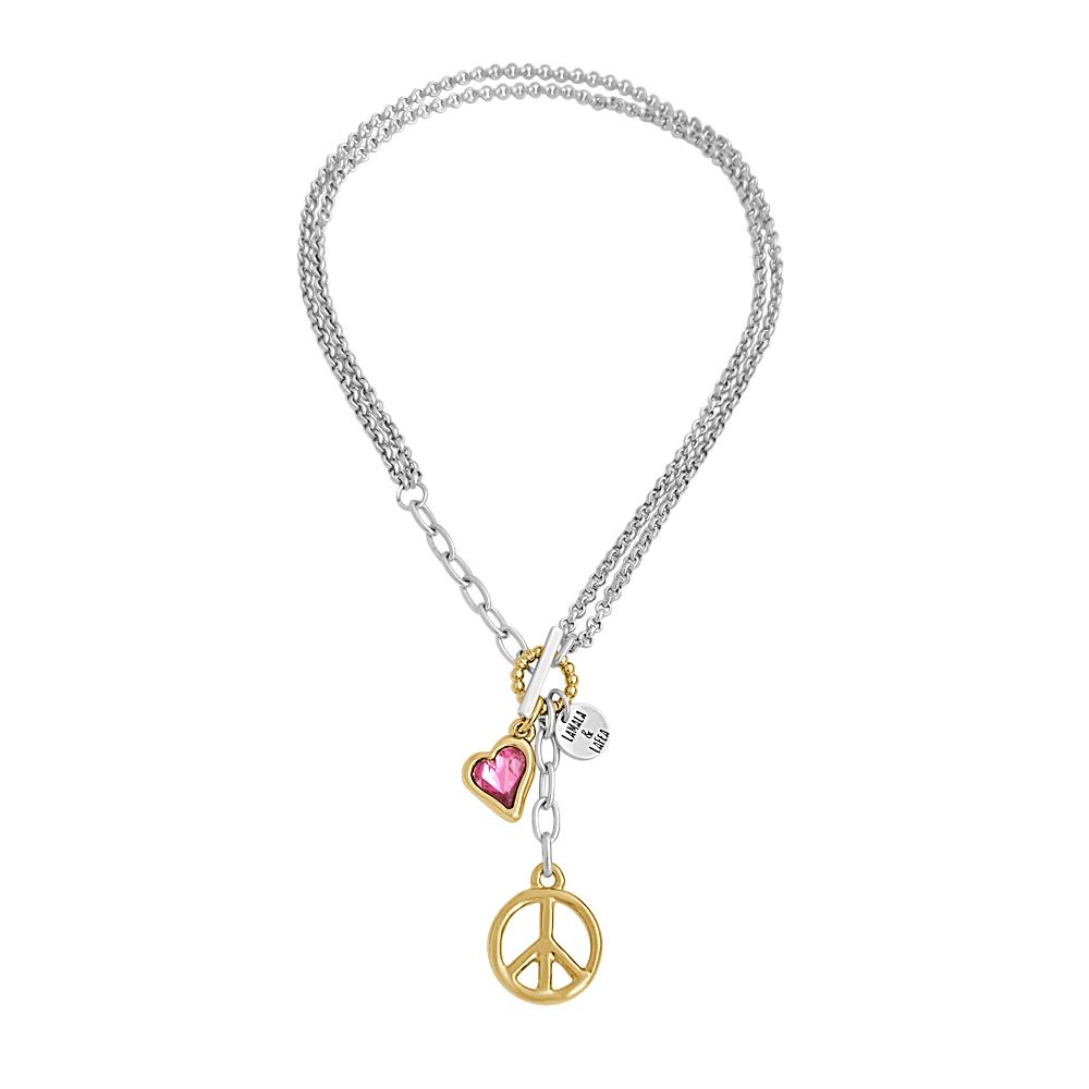 "Peace & Love" 2 in 1 Necklace