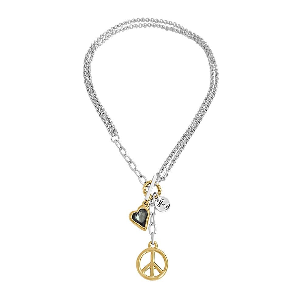 "Peace & Love" 2 in 1 Necklace