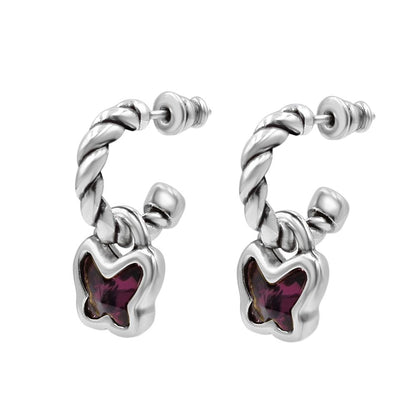 "Butterfly" Hoop Earrings
