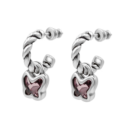 "Butterfly" Hoop Earrings