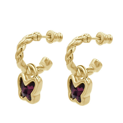 "Butterfly" Hoop Earrings