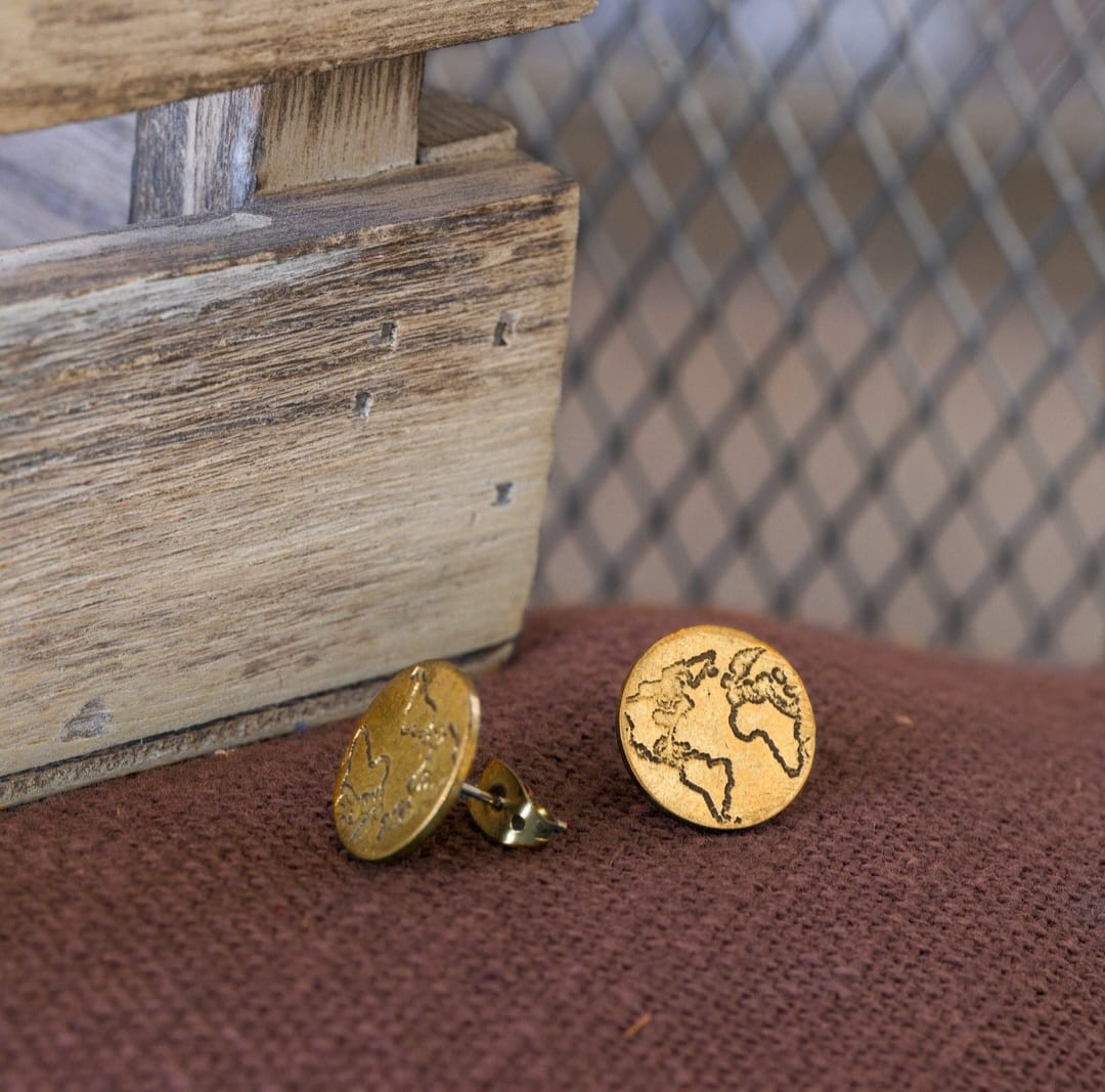 Earth Map Earrings