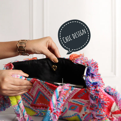 Rumpled Pink Jacquard Tote