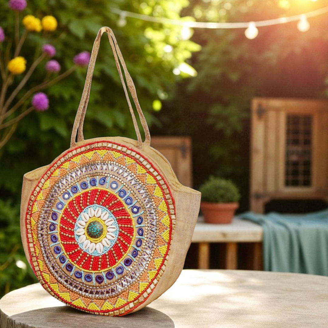 Hamsa Round - Tote Bag