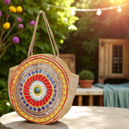 Hamsa Round - Tote Bag