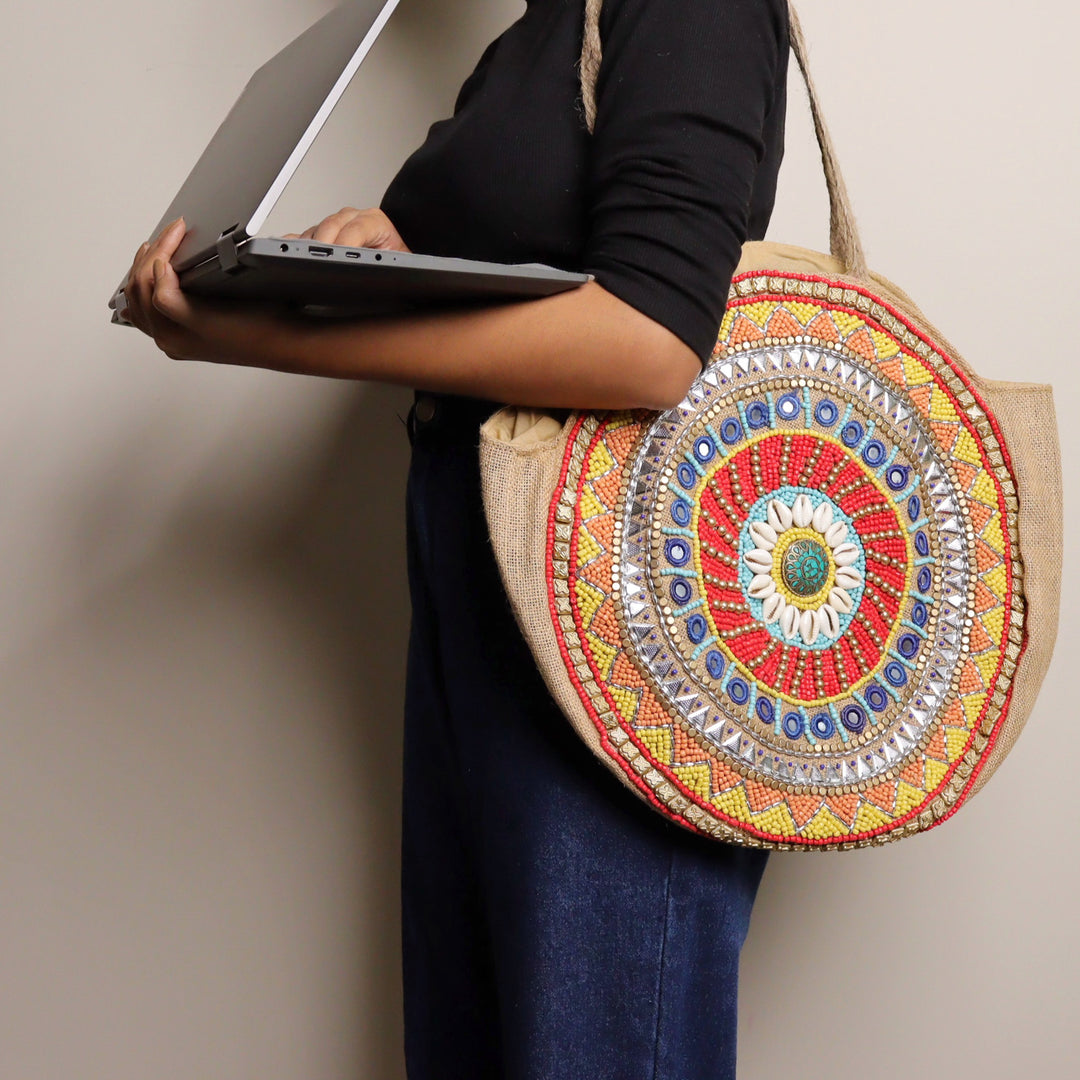 Hamsa Round - Tote Bag