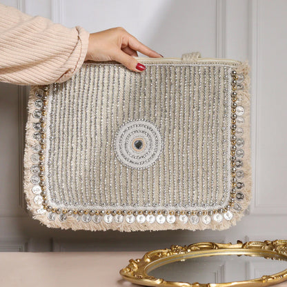 Bonita White Jute Coin
