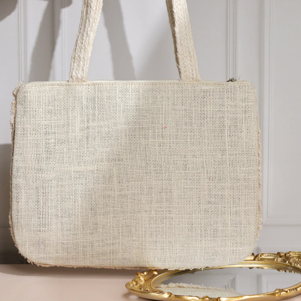 Bonita White Jute Coin