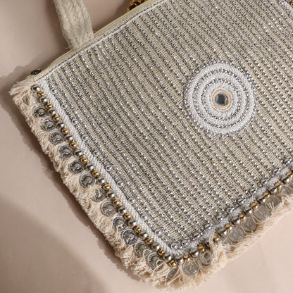 Bonita White Jute Coin
