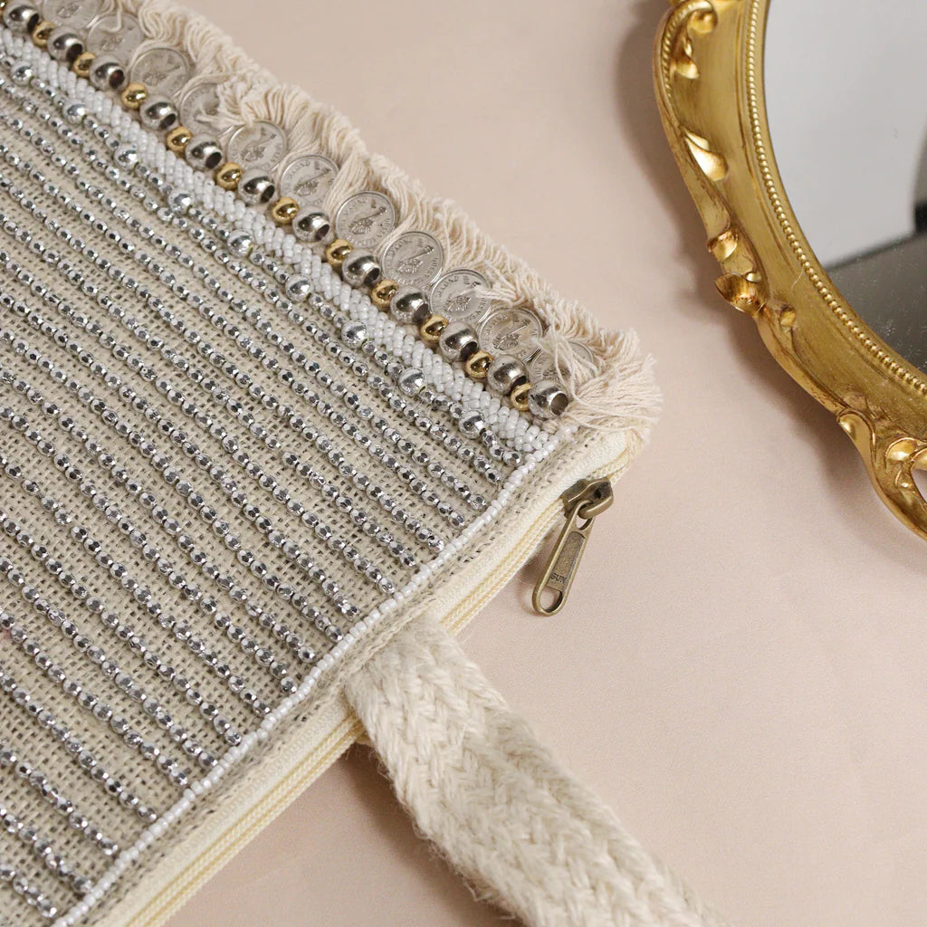Bonita White Jute Coin