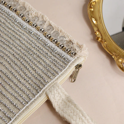 Bonita White Jute Coin