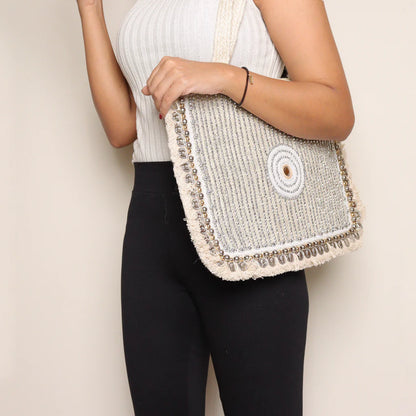 Bonita White Jute Coin