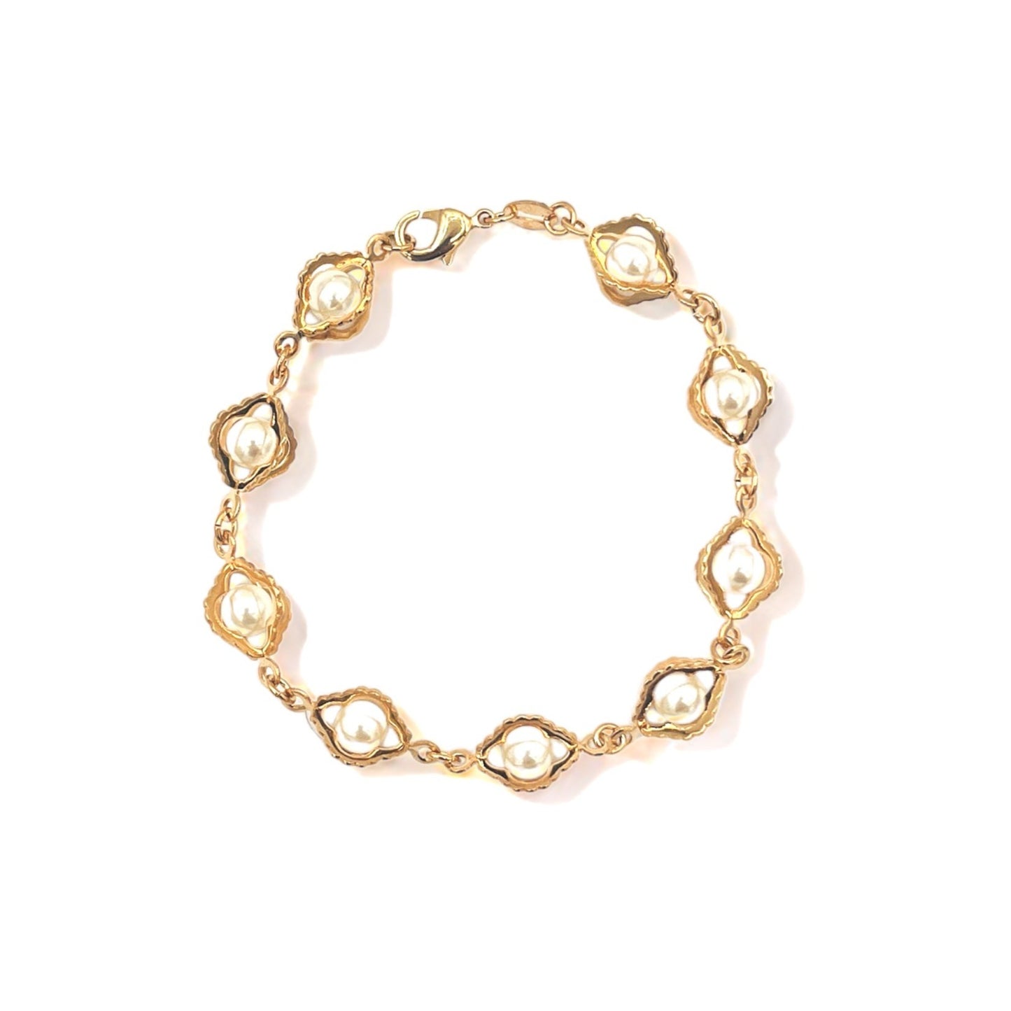 Linked Pearls Bracelet