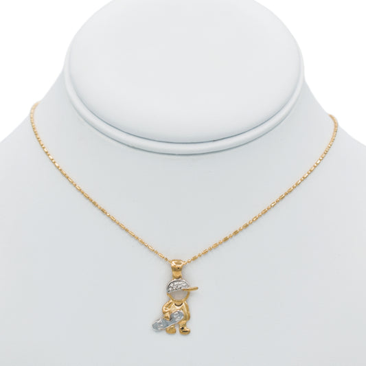 Skateboy Pendant Necklace