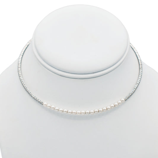 Pearls & Rhinestones Choker Necklace