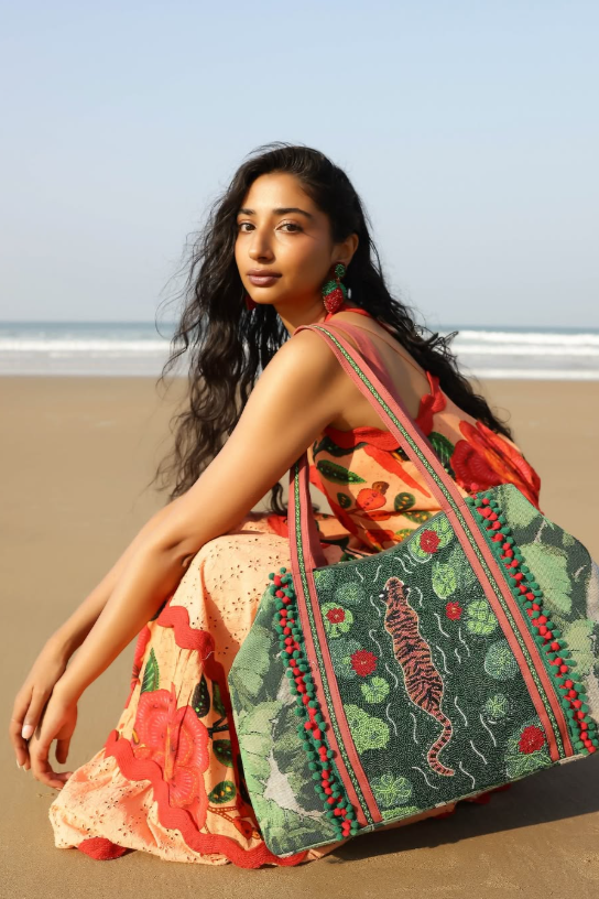 INTO THE WILD BEADED TOTE