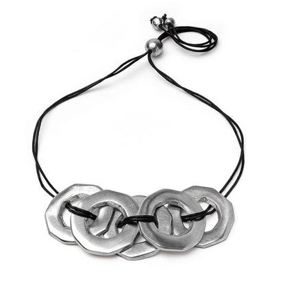 5 Washers Wire Necklace