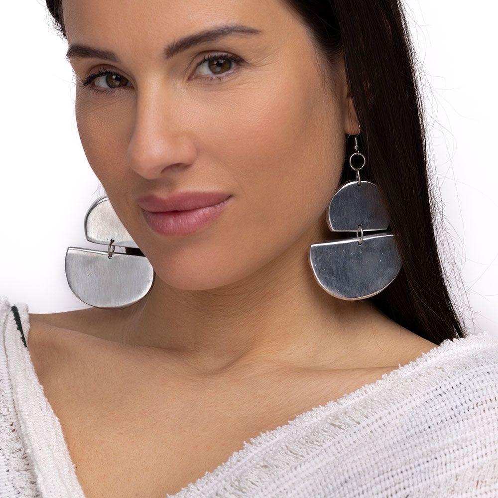 2 Half Moon Earrings