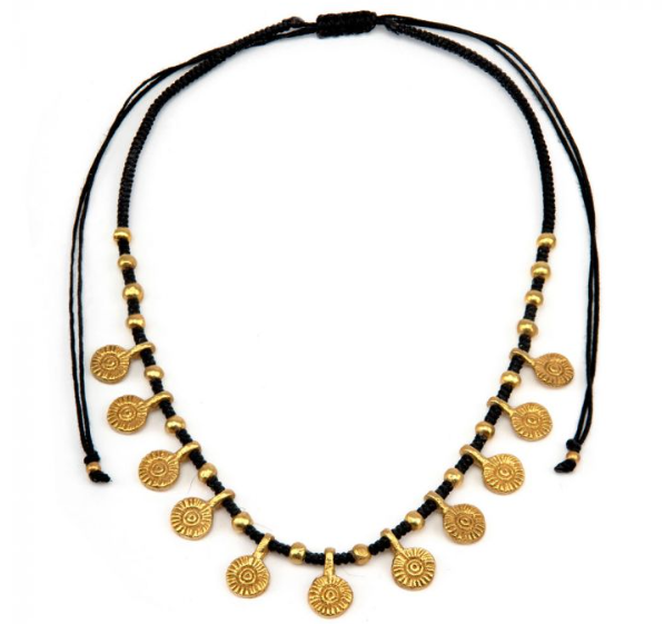 Macrame Coins Necklace