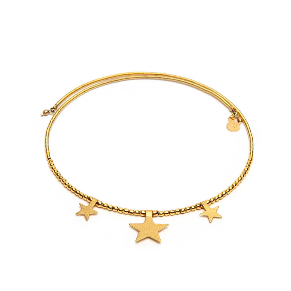 Choker Necklace 3 Stars