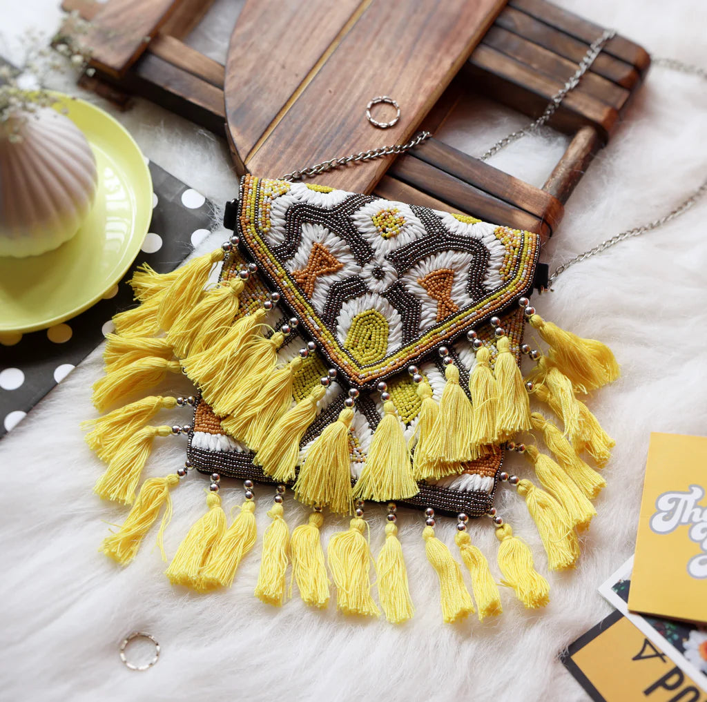 Cali Bag - Yellow Raffia