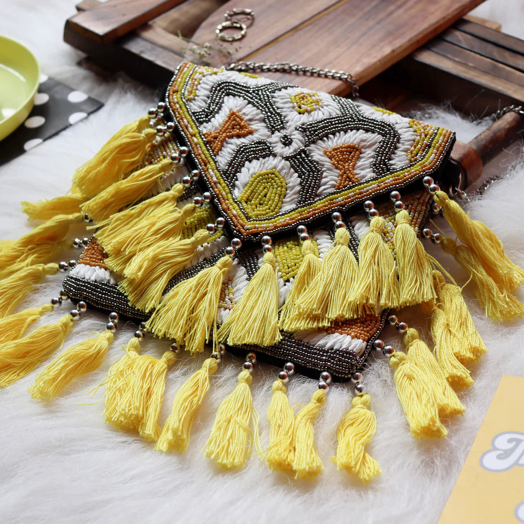 Cali Bag - Yellow Raffia