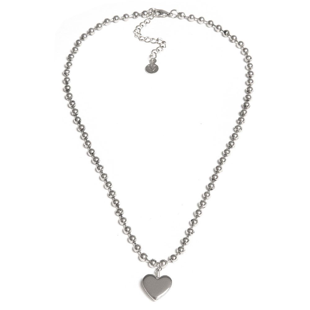 Ballchain Necklace Heart Pendant