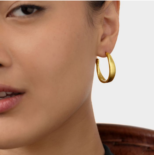 Medium Irregular Hoop Earrings