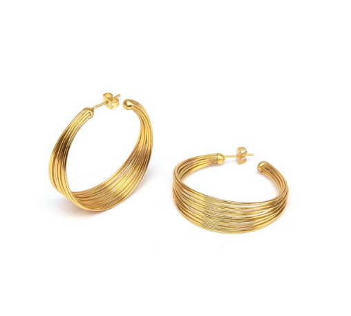 Multi Lines Hoop Earrings