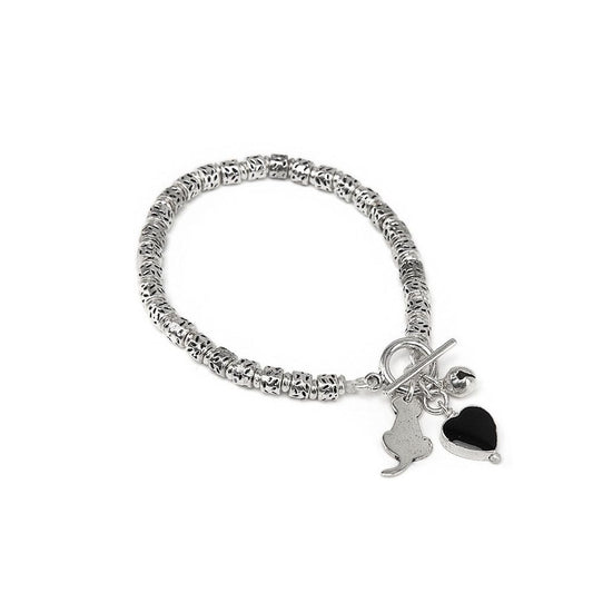 Cat & Heart Bracelet