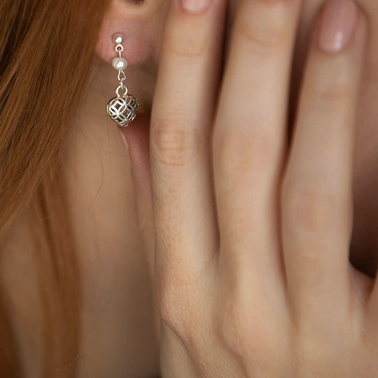 Perforated Heart Earrings