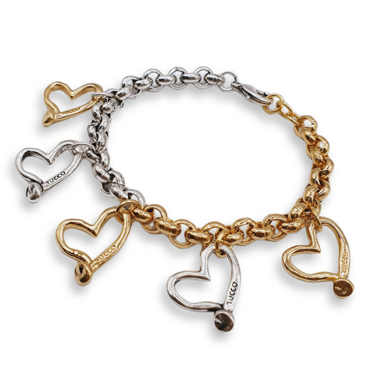 "In Love" 2 Tone Bracelet