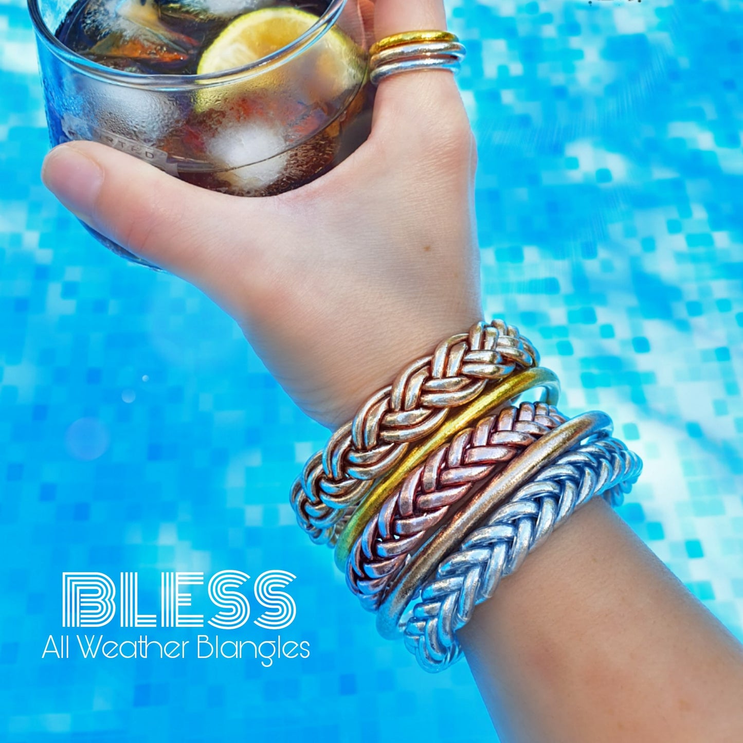 "Bless" Thin Braided Bracelet