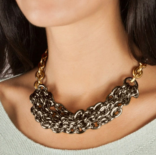 "Chainet Multi Grafito" Necklace