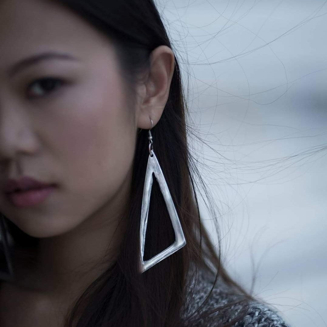 Long Triangle Earrings