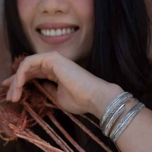 Feather Bangle Bracelet