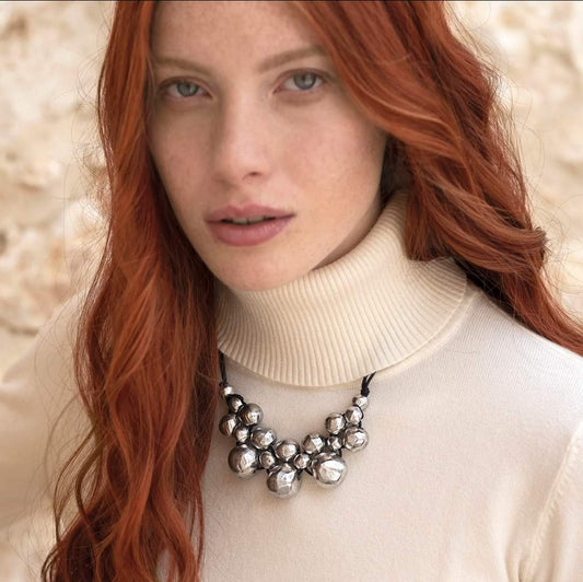 Wire Necklace Multi Spheres