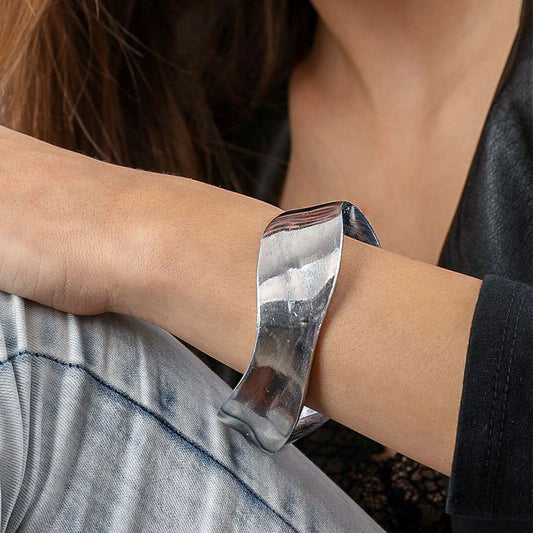 Wavy Shape Cuff Bracelet
