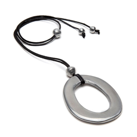 Big Pierced Circle Necklace