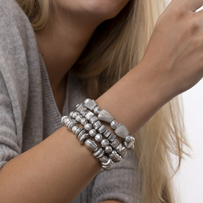 Elastic Bracelet Irregular Shape & Spheres