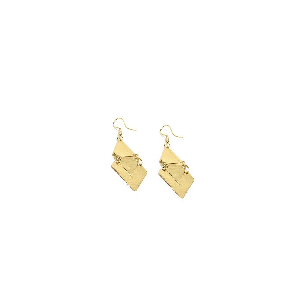 Small Satin Triangles Earrings
