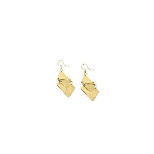 Small Satin Triangles Earrings